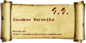 Iszakov Veronika névjegykártya